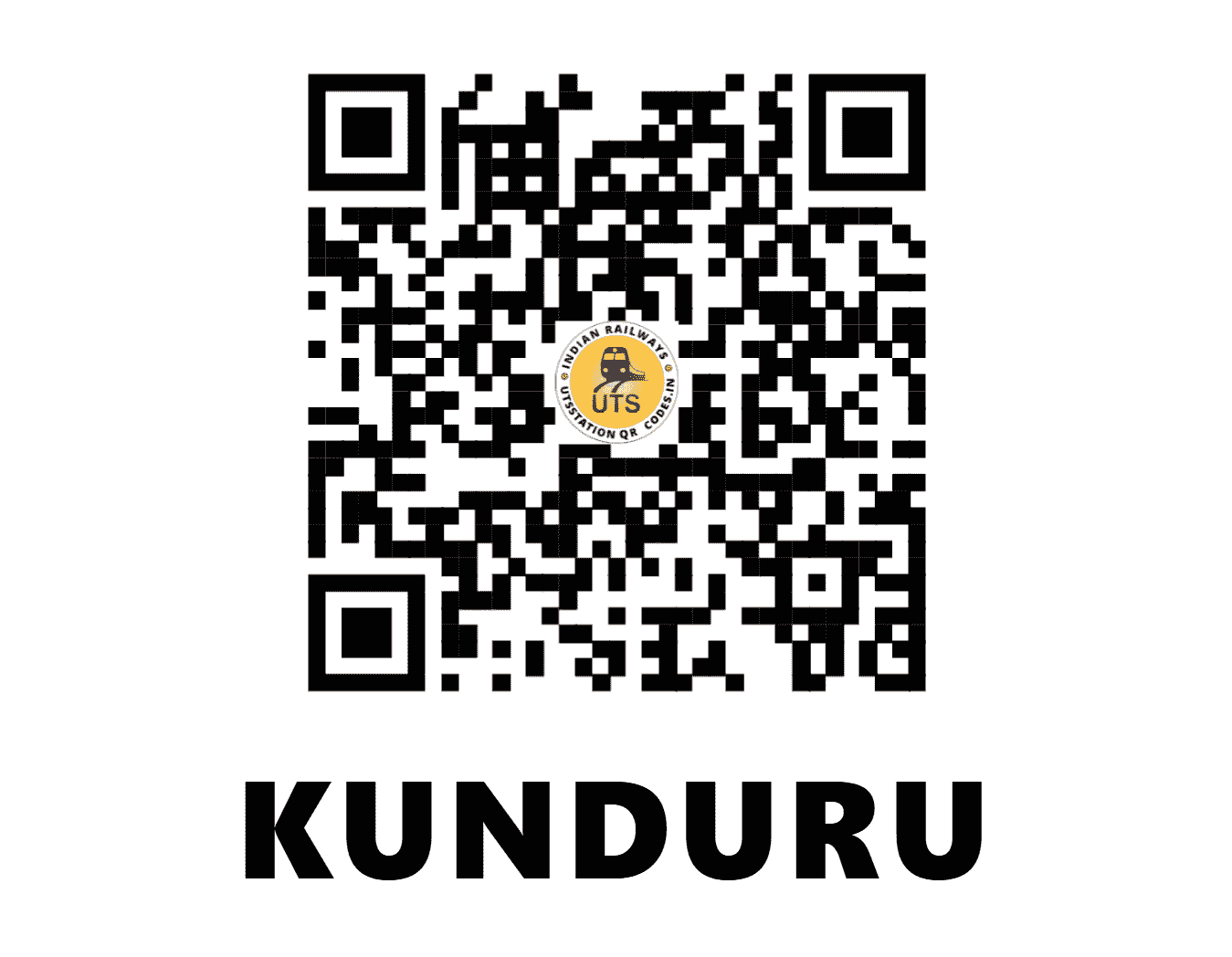 UTS QR Code for KUNDURU - KDUH (SC - ANDHRA PRADESH)